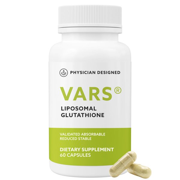 Physician Designed VARS Liposomal Glutathione Capsules - Patented Antioxidant Liquid Dietary Supplement, Anti-Aging, Detoxification, Fortify Immune System, Energy Management Skin Brightening, 60 count
