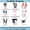 Doc Miller Calf Compression Sleeve Men Women, 20-30mmHg Medical Grade Leg Compression Sleeve for Shin Splints, Varicose Vein & Calf Muscles Recovery, 1 Pair Medium Black Violet White Polka Dots