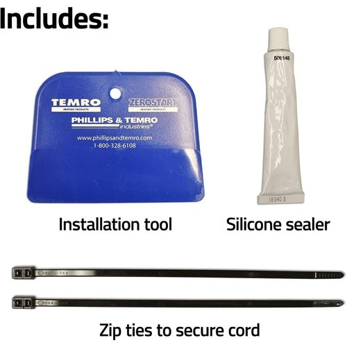 Zerostart 3400064 Silicone Pad Heater Engine Oil, Transmission Fluid, Reservoir and Hydraulic Fluid Heater, 5" x 7" | 120 Volts | 500 Watts