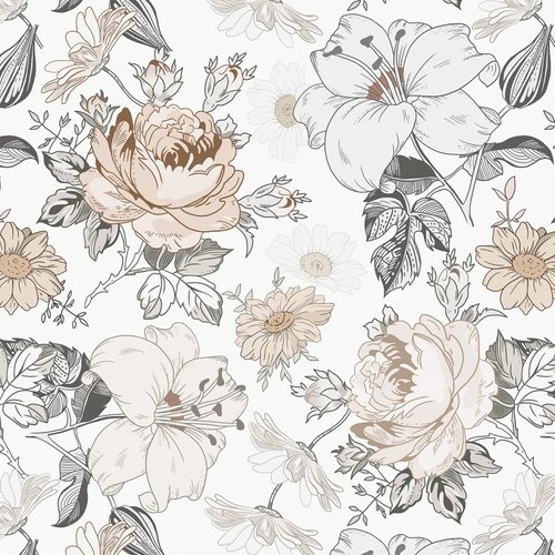 Hopepak 15.3'' X 78.7''Floral Wallpaper Peel and Stick Wallpaper Multicolor Daisy/Peony/Lily Self Adhesive Removable Wallpaper Floral Contact Paper Nursery Bedroom Mural Wall Decorative