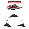 NAOCARD Acrylic Display Stand for Lego Star Wars Ahsoka Tano’s T-6 Jedi Shuttle Building Set, Compatible with Lego 75362 (Only Stand, Model Not Included)