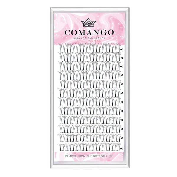Volume Lash Extensions 3D|4D|5D|6D|10D Premade Fans Eyelash Extensions 0.07mm Thickness C/D Curl 8-15mm Short Stem Premade Volume Eyelash Extensions Flat Base Fans by CoMango