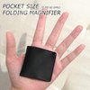 MAGDEPO 2pcs Mini Pocket Magnifier 6X Magnifying Lens Portable Size and B6 Size Page Magnifying Lens for Reading, Maps, Labels, and Inspections