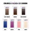 VEYES INC Colored Lash Extensions 03 05 07 15 C/D Curl 8-16mm Mixed Length Tray, Premium Individual Silk Eyelashes, Professional Supplies for Lash Techs (Dark Latte Brown 0.03 D 8-16mm)