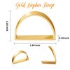 APTWOW Gold Napkin Rings Set of 12, Semicircle Metal Gold Napkin Holder Buckles, Easter Napkin Rings, Napkin Rings for Dinner Table Decor, Wedding, Banquet, Party