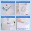 Disposable Toilet Seat Covers Flushable Paper, (100 Pack) Travel Toilet Seat Covers for Adults and Kids Potty Training, 100% Biodegradable - Travel Accessories for Public Restrooms, Airplane, Camping