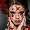 Generic 10 Sheets Halloween Temporary Tattoos Stickers Fake Bloody Wound Stitch Scar Scab Zombie Masquerade Prank Party Women Adults Face Body Makeup Props