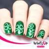 Whats Up Nails - Saint Patrick's Day Nail Vinyl Stencils 4pcs (Clover Field, Shamrock, Saint Patrick's, Luck Nail Stencils) for Saint Patrick's Day Nail Art Design