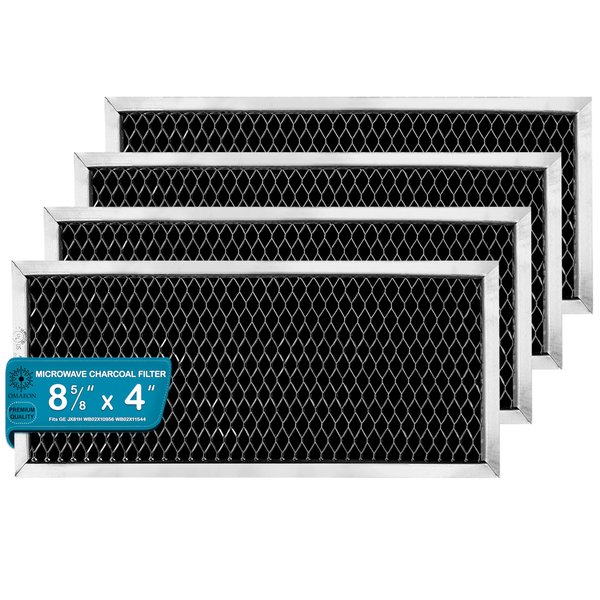 GE JX81H, WB02X10956, WB02X11544 Microwave Recirculating Charcoal Filter Compatible with GE WB2X10956 (4-Pack)