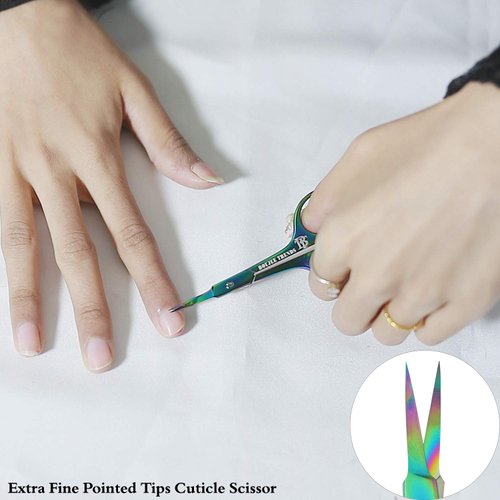 Nail Cuticle Scissors, Eyebrows/Eyelashes Mustache Multi-Purpose Cuticle Scissors, small Manicure Scissors for Men and Women (Cuticle Scissors)