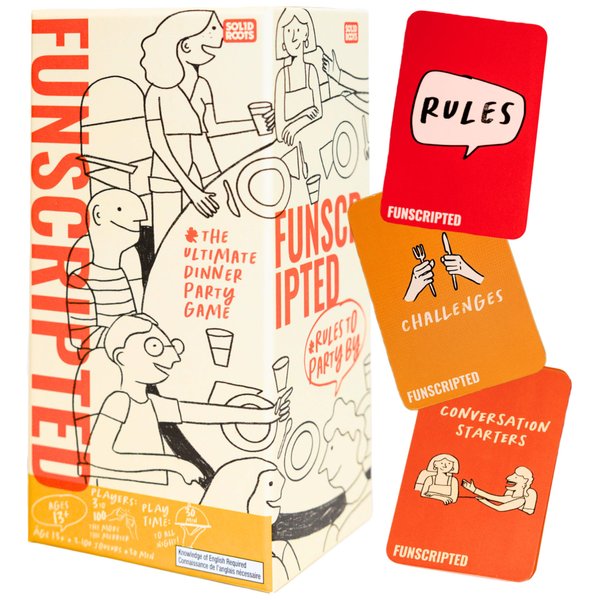 Spin Master Games, SolidRoots Funscripted, The Hilarious Dinner Party Game from The Makers of Mind The Gap, Family Games for Game Night, Ages 13+