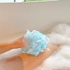 3 Pack Bath Sponge Shower Loofahs Balls 75g/PCS for Body Wash Bathroom Men Women-(Blue,Pink,Green)