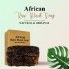 HERBOGANIC Handmade Raw African Black Soap Bar with Shea Butter and Natural Ingredients for Moisturizing Skin, Reducing Dark Spots, and Nourishing Hair - Pack of 12 (6oz)…