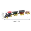 Alasum 3pcs Mini Wooden Train Set Christmas Miniature Retro Steam Train Simulation Steam Train Model Sculpture for Xmas Table Adornment, 9.70X1.80X1.10CM
