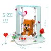 Nubee Valentine’s Brown Bear Building Toys Compatible for Lego, Cute Swing Bears Building Sets with Heart, Flowers, I Love You, Cupid's Arrow, Birthday Valentine Gifts for Boys Girls Aged 8+