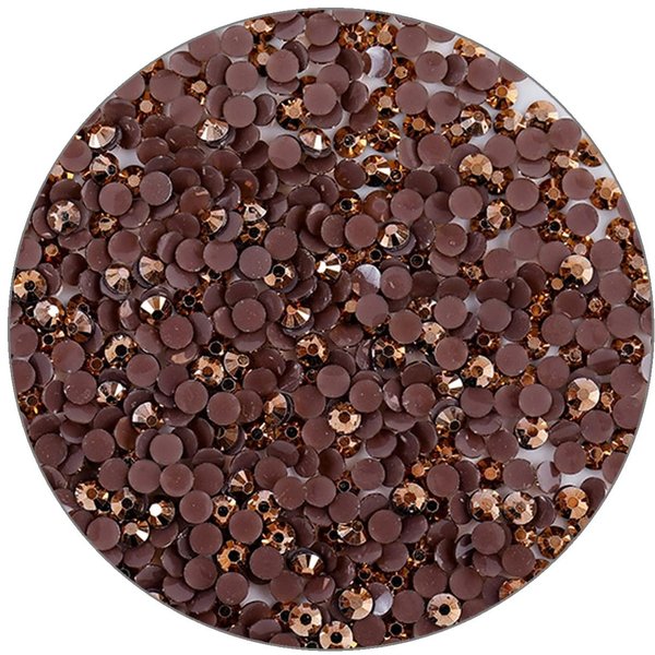 3000 Pieces SS6 2mm Flatback Rhinestones Clear Glasses Round Gems AB Crystals for Nail Art DIY Crafts Clothes Glitter Stones （Bronze）