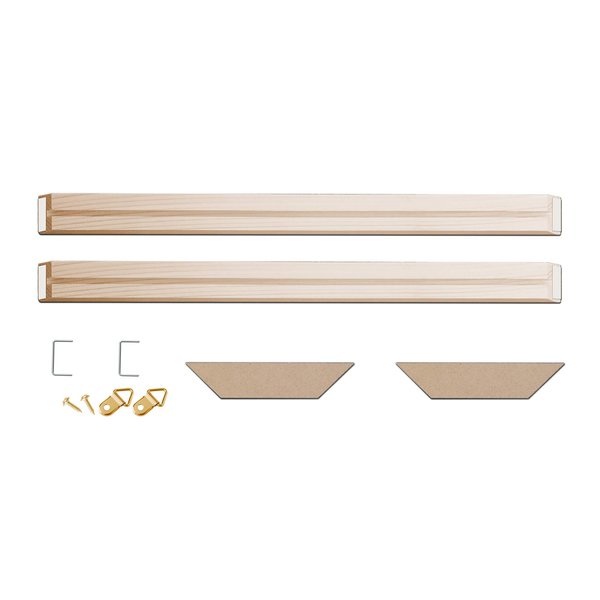 DIY Solid Wood Canvas Frame Kit 40 Inch x 2PCS for Oil Painting & Wall Art, Customized Wooden Art Frames for Paintings & Canvases, Easy to Build Canvas Stretching System, Framed Picture Accessories