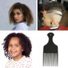 BlingKingdom Plastic 6.3 Inch Smooth Wide Hair Pick Comb Afro Hair Comb Hairdressing Styling Tool for Natural Curly Hair Thick Hair (Black)