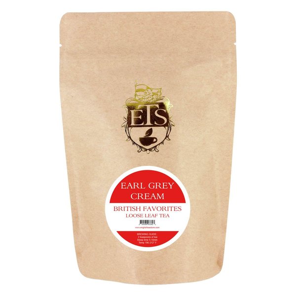 English Tea Store Loose Leaf, Earl Grey Cream Tea Pouches - Metropolitan Blend, 4 Ounce