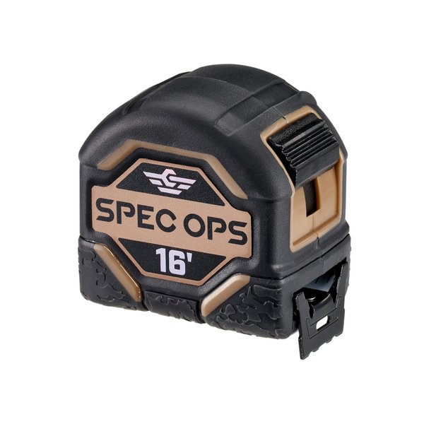 Spec Ops Tools 16-Foot Tape Measure, 1 1/4" Double-Sided Blade, Military-Grade Composite Case, 3% Donated to Veterans