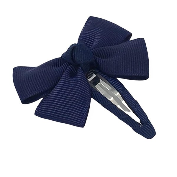 Snap Clip, Hair Bow, Navy Blue Hair Bow, Toddler, Girls Hair Accessory, Baby