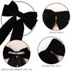 Bolonar Black Velvet Hair Bows for Women Girls 3Pcs Hair Bows Clips Black Hair Ribbon Clips Elegant Hair Accessories Gatsby Prom Hair Accessories