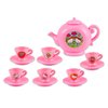 Hello Kitty Tea Party Set Bundle - 13 Piece Tea Set with Hello Kitty Tea Cups, Saucers, and Tea Kettle Plus Stickers, More | Hello Kitty Teapot Sets for Girls