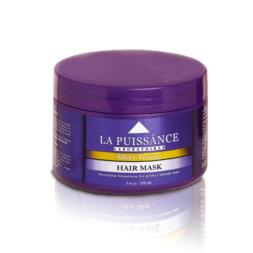 LA PUISSANCE Silver Toning Purple Hair Mask for Blonde Hair & Gray or white Hair - Intense Hydration & Toning - Neutralizes Brassiness, Revives Shine, Softens & Hydrates - Paraben-Free