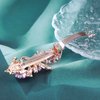 YienDoo Fancy Bridal Rhinestone Hair Clip Pin Barrette Purple Flower Bow Crystal Hairpin Barrette Sparkly Glitter Wedding Headwear Crystal Hair Clip Hair Shiny Hair Holder Accessories for Women Girl
