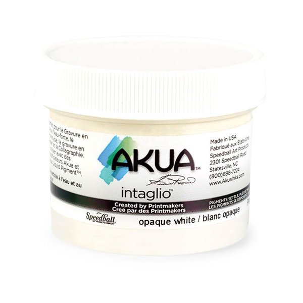 Akua Intaglio Water-Based Ink, 2-Ounce Jar, Opaque White