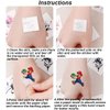 8 Sheets(194 PCS) Mario Temporary Tattoos Stickers, Birthday Party Supplies Favors Super Cute Fake Tattoos Stickers Party Decorations for Kids Boys Girls School Rewards Gifts
