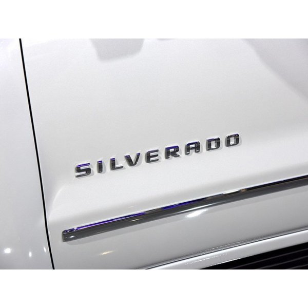 Yoaoo 1x OEM Chrome Silverado Emblem Badge Nameplate Letter Replacement for 2500Hd 3500Hd 1500 Shiny Glossy