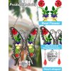 KY&BOSAM Gifts for Mom Suncatcher Butterfly Mom Gifts Mothers Day I Love You Mom Stained Glass Sun Catcher Hanging Wind Chime Ornament for Window Gift for Mother`s Day Valentine`s Birthday Christmas
