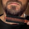 ZilberHaar - Styler Hair and Beard Brush - Round Brush, 1.3 Inch Stiff Boar Bristles and 8.5 Inch Pearwood Handle - 222 Plugs of Bristles - Beard Grooming Brush for Men