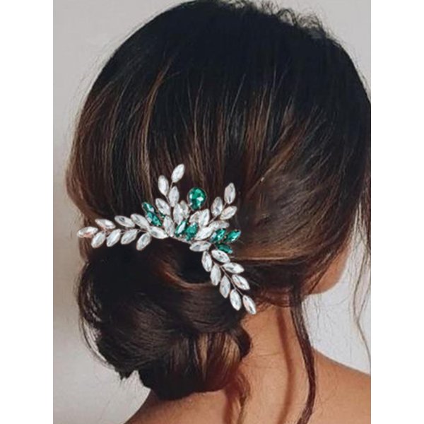 Yean Crystal Bride Wedding Hair Comb Silver Bridal Hair Accessories Rhinestone Hair Piece for Women and Girls