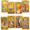 KIINO 78 Gold foil Tarot Cards with Guide Book Tarot Deck for Beginners and Professional Player with Box Tarot PVC Durable Waterproof Wrinkle Resistant …