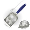 Frxat Cat Litter Scoop - Aluminum Alloy cat Litter Shovel, Suitable for All cat Litter, Metal Durable Garbage Shovel Blue