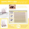 JIMIRE Brown Self Adhesive Eyelashes Press on Lash Clusters Natural Look Pre Glued Brown Cluster Eyelash Extension Wispy 10-12MM Brown Individual Lashes Clear Band Reusable Self Adhesive Lashes