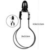 GIGIVOSHA Lamp Shade Harp Holder Adapter kit - Clip on Lampshade Light Bulb With Shade Attaching Finials Support Fitter Parts Converter(1 Pack, Black)