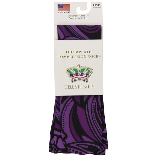 Celeste Stein Therapeutic Compression Socks, Megan, 15-20 mmhg, 1-Pair