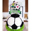 Girls Football Happy Birthday Cake Topper, Soccer Theme Birthday Party Decoration for Girls, Football World Cup Party Favor for Female Players Fans
