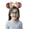 Squirrel Ears Head Band Hazel Mouse Ears Headband for Women Velvet Hair Bow Headwear for Girls&Boys - Sparkle Sequins Mouse Hair Bands with Big Ears Essencial Accessories for Trip (squirrel bow)