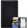 Server Books for Waitress - Leather Waiter Book Server Wallet with Zipper, Cute Waitstaff Organizer with Money Pocket Fit Server Apron（Classic Black）