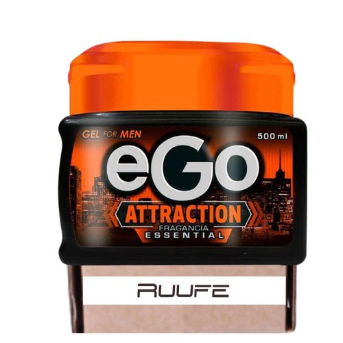 Ego Hair Gel for Men - 16.9 Fl oz (500 ml) Attraction Gel with Orange Cap (1 Pack)