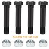 4 Pack 9/16"-18 x 3" Long Trailer Leaf Spring Shackle Bolts w/Lock Nuts, fit for 1-3/4” Wide Leaf Spring & Double Eye Leaf Springs, for 2,000lb and 3,500lb Axles