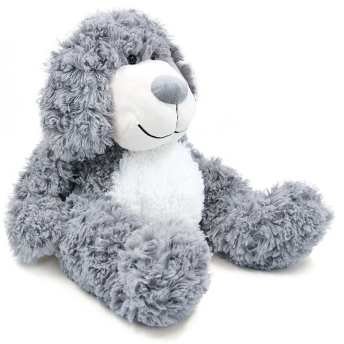 WEIGEDU Smiling Puppy Dog Stuffed Animal Plush Toys for Kids Boys Girls Birthday Nursing Bedtime Christmas Easter Gifts, 17.7 inches Gray
