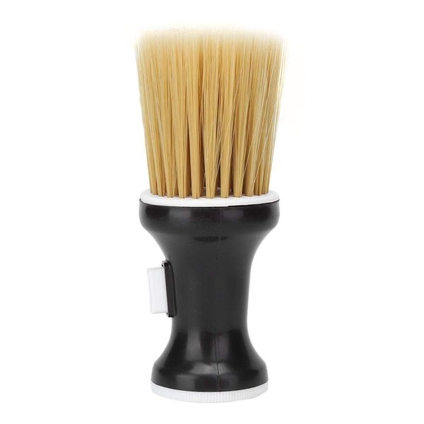Neck Duster, Soft Hair Barber Brush Neck Duster Professional Hairdressing Powder Storage Styling Dust Cleaning Brush(Black)