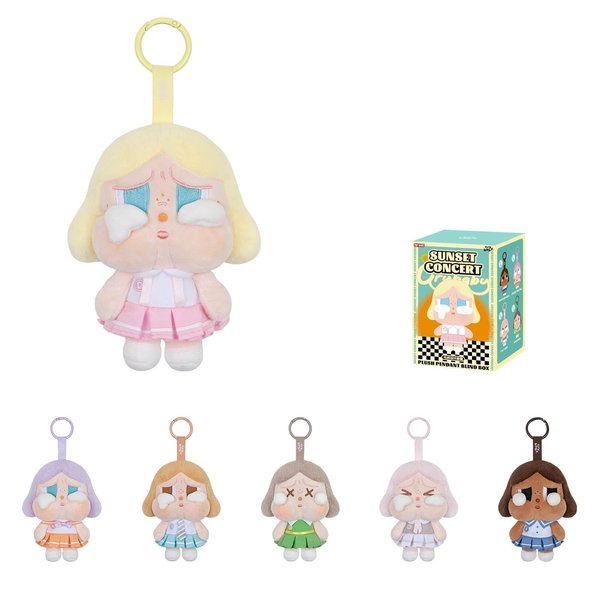 POP MART Crybaby Sunset Concert Series-Plush Pendant Blind Box, Crybaby Blind Box Figures, Random Design Action Figures Collectible Toys Home Decorations, Holiday Birthday Gifts, Single Box
