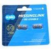 KMC Missing Link 7,8,9,10,11,12 Speed Silver/Gold (New Blue Packing) (10-Speed, 5.88mm, re-usable, Black)