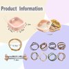 Hair Tie Organizer With 16 PCS Boho Elastic No Damage Bracelet Hair Ties for Thick Thin Hair, Hair Rubber Bands Bracelets, Ponytail Holders for Girls,Portable Travel Qtip Holder Desktop Organizer